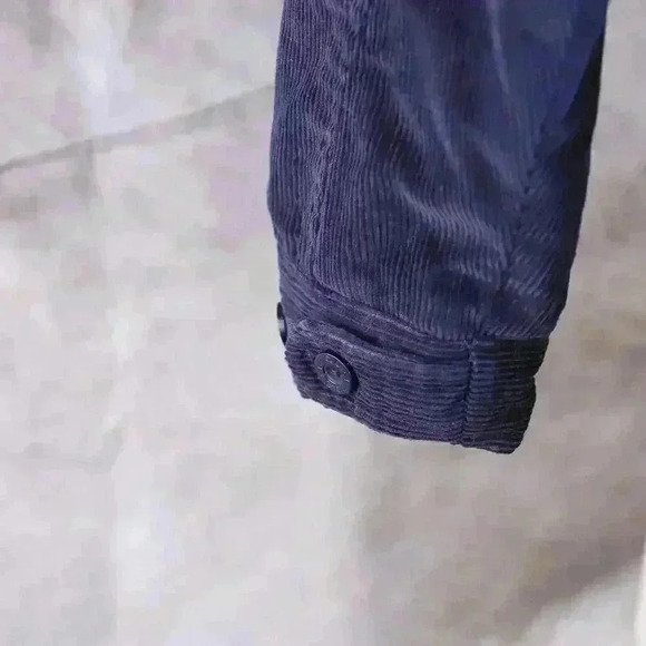 Kids IZOD Size 5 navy blue 100% Cotton corduroy jacket flannel lining, pockets - Picture 9 of 11